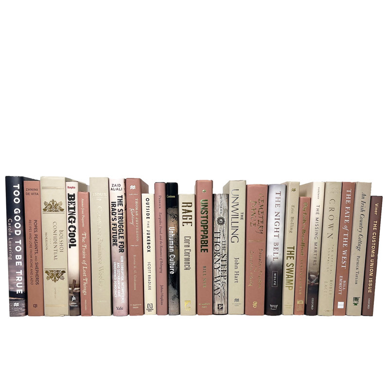 Livres décoratifs - Livres rose moka - Livres roses au pied