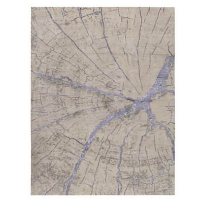 Tapis rectangulaire noué à la main