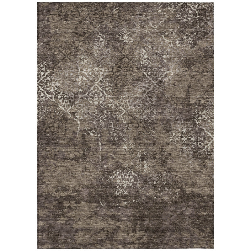 Jerre Washable Abstract Indoor / Outdoor Rug, Rectangle 9' x 12'