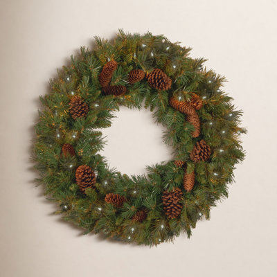 Pinecone Pre-Lit Wreath