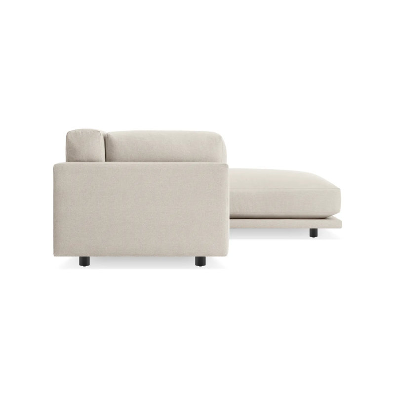 Sunday Chaise Sectional, Sanford Natural Linen, Left Hand Facing
