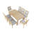 9-Piece Extendable Wood Top Dining Table Set-1936572856