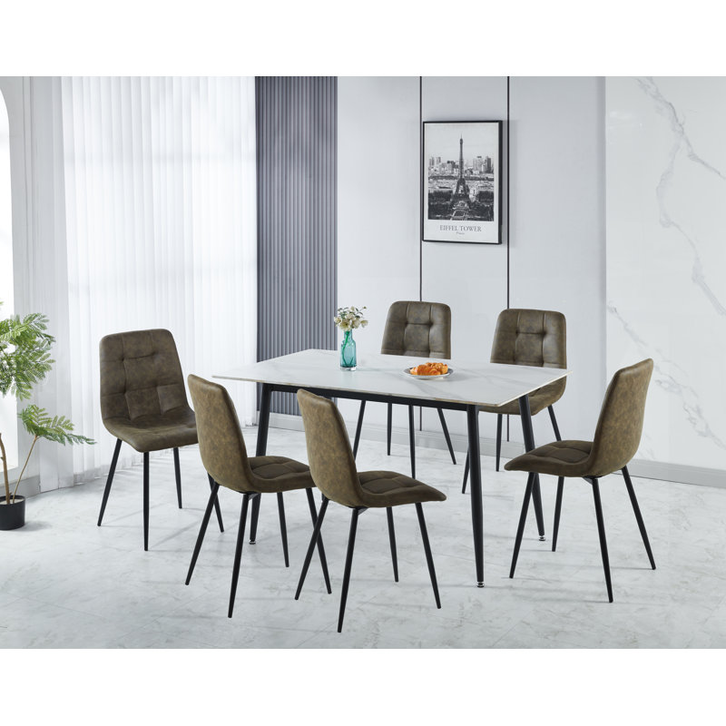 Deitrick Dining Set (6-Seater Set), Green