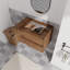 Meuble-lavabo mural, tiroir à fermeture en douceur (seulement meuble-lavabo, sans lavabo)