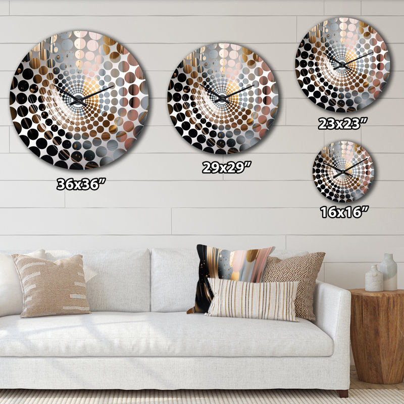 Libia - Abstract Marble Wall Clock, Extra Large