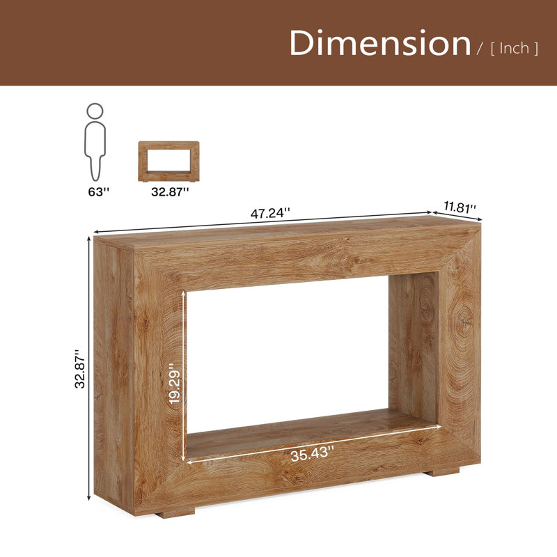 Entryway Sofa Table,Wood Side Table, Wood