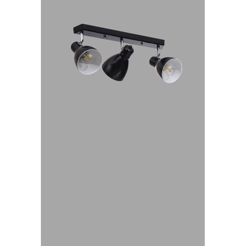Élégant lustre en métal noir, 20 po x 11,8 po | Corps en métal durable, douille E27 (3 ampoules, 40 W maximum) | Parfait pour le salon, la salle à manger et les vestibules | Luminaire élégant et moderne, classé IP20