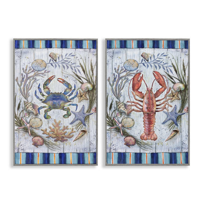 «Coastal Sea Life», ensemble de 2 estampes numériques par Geoff Allen