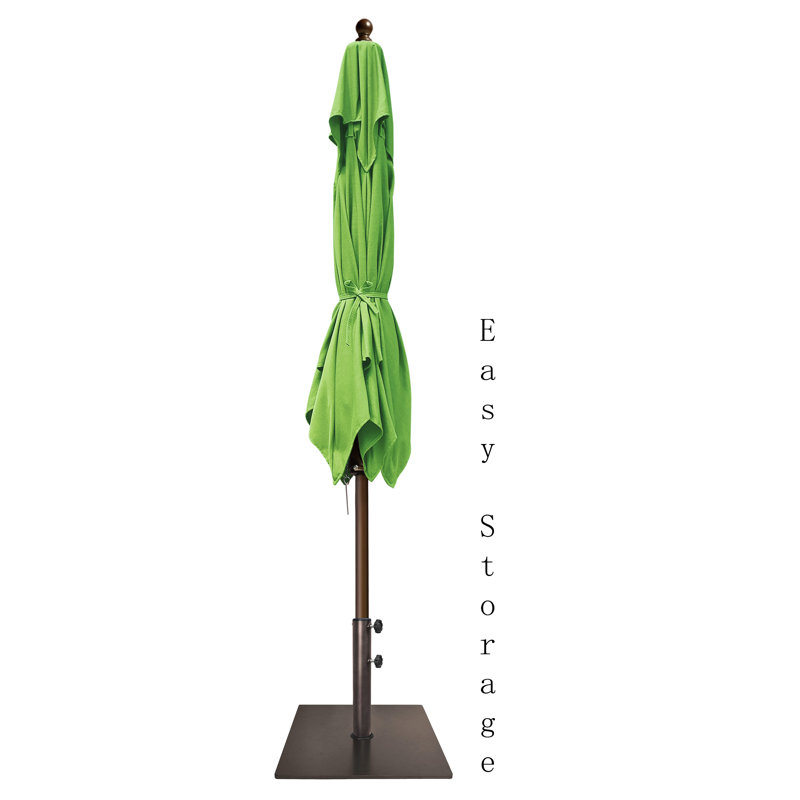 Parasol de marché carré 6 pi Nahlani, Vert clair