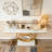 Narrow Entryway Sofa Table with Ring Base