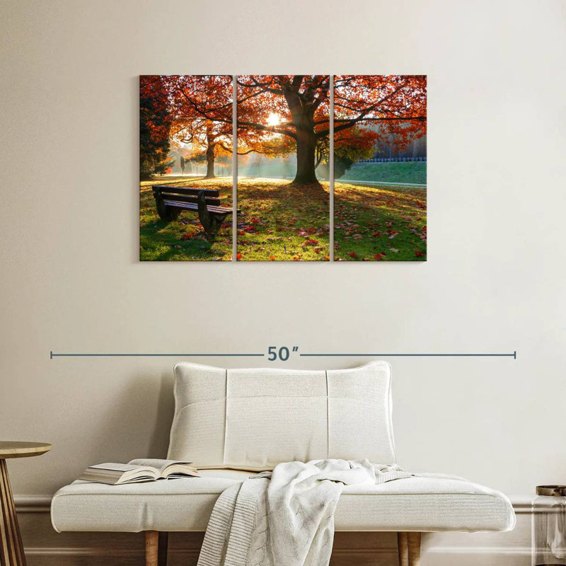 Banc Harnek Park en automne, H 28 po x l 45 po