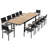 Heck 12 - Person Teak Patio Dining Set with Extendable Table