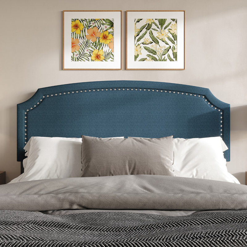 Tête de lit tapissier Richards, Simple, Denim Blue