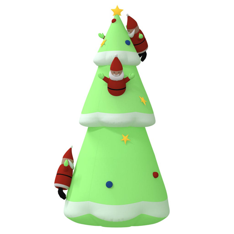 Arbre de Noël gonflable avec DEL 196,9 po