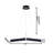 3-Light Black LED Chandelier With Acrylic Diffusers-29552673