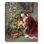 Art mural sur toile tendue Père Noël plaçant des cadeaux par l'arbre de Noël