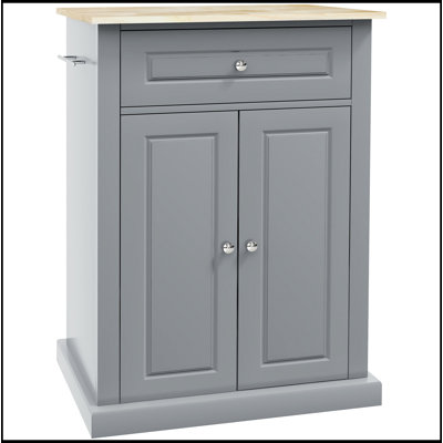 Rolling Kitchen Island Cart with Drawer, Adjustable Shelf, and 2 Towel Racks for Efficient Storage and Mobility