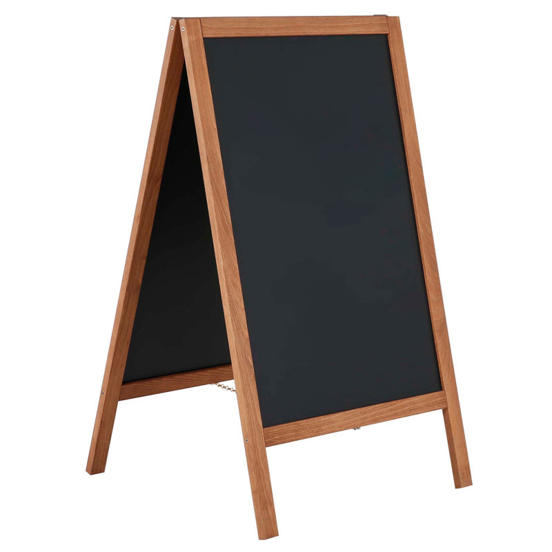 Porte-affiche publicitaire en craie de bois