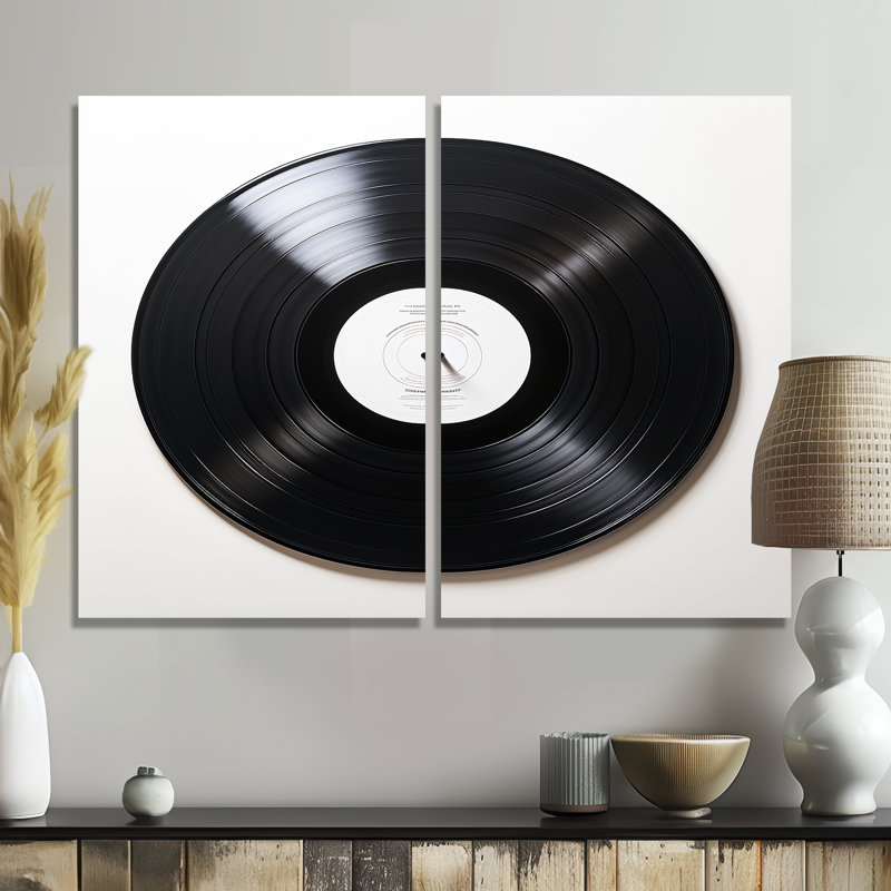 Vinyle disque vinyle Serenade I - art mural moderne, 36" H x 48" W, Wrapped Canvas, Does Not Apply
