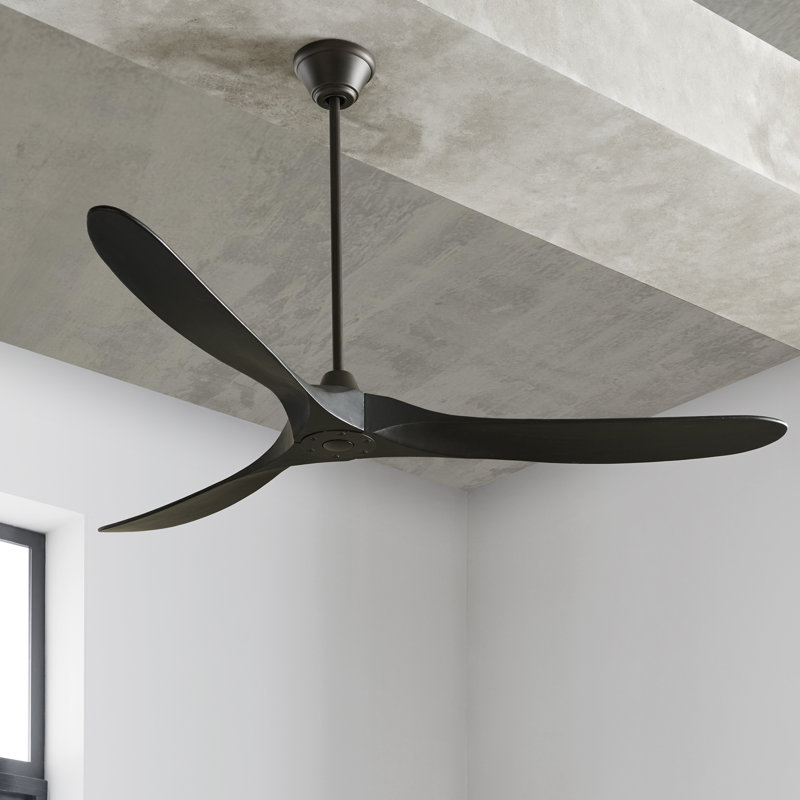 Maverick Downrod Ceiling Fan, 52 inches, Matte Black