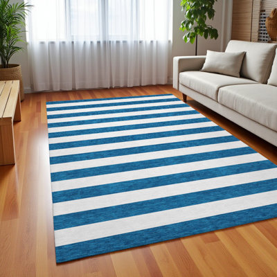 Tapis intérieur lavable antidérapant bleu marine
