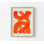 Art moderne moderne à coups de pinceau orange abstrait - impression contemporaine minimaliste