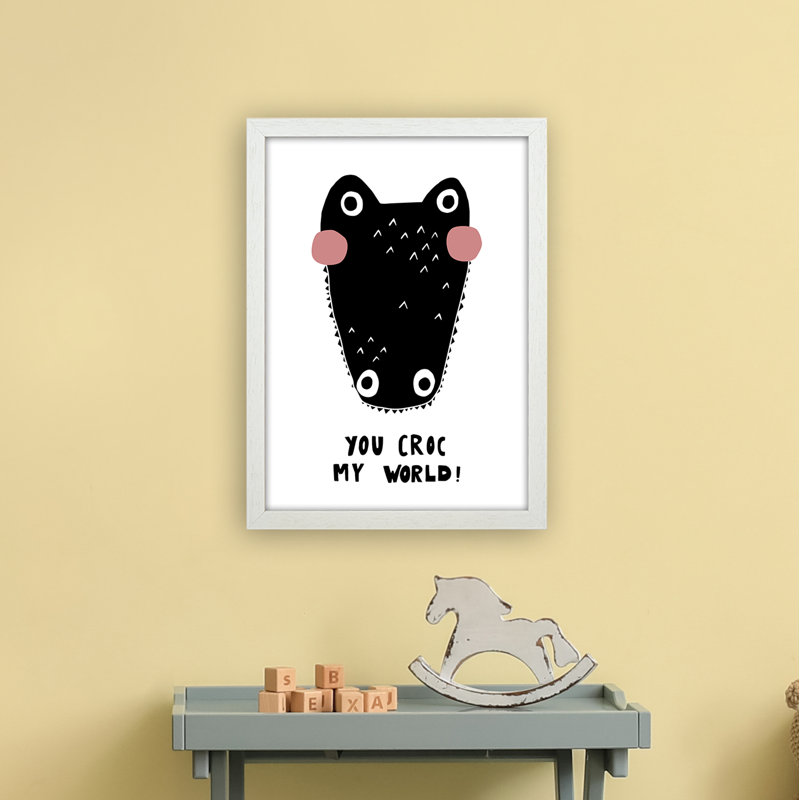 Croc by Miniofmine - Print, Brown Framed, 46cm H x 34cm W x 3cm D