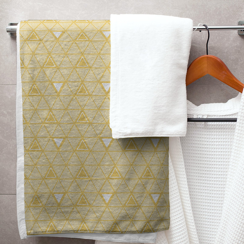 Serviette de bain Classic, Jaune / blanc