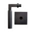 Bravura 846-7 Knurled Privacy Lever on Square Contemporary  Rose in Matte Black