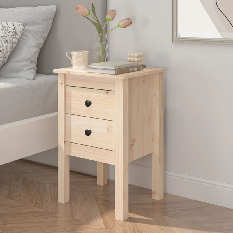 40cm W Bedside Table, Brown