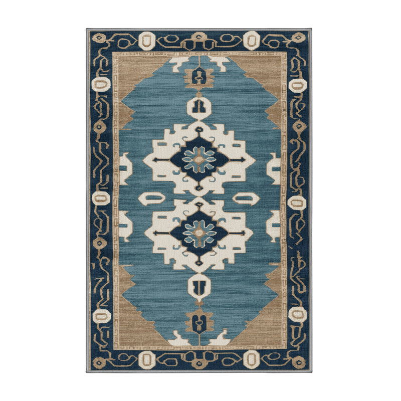  Tapis lavable Aegean Coast Coastal, Tapis de couloir 2 pi x 4 pi