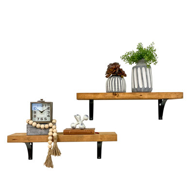 2 Piece Pine Accent Shelf