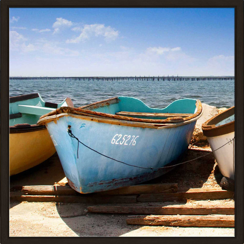 Brise-lames I par Danita Delimont - photographie, Cadre flottant espresso, H 21,5 po x l 21,5 po x P 2 po