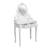 Andray 4 Drawer Dressing Table With Round Mirror And Stool