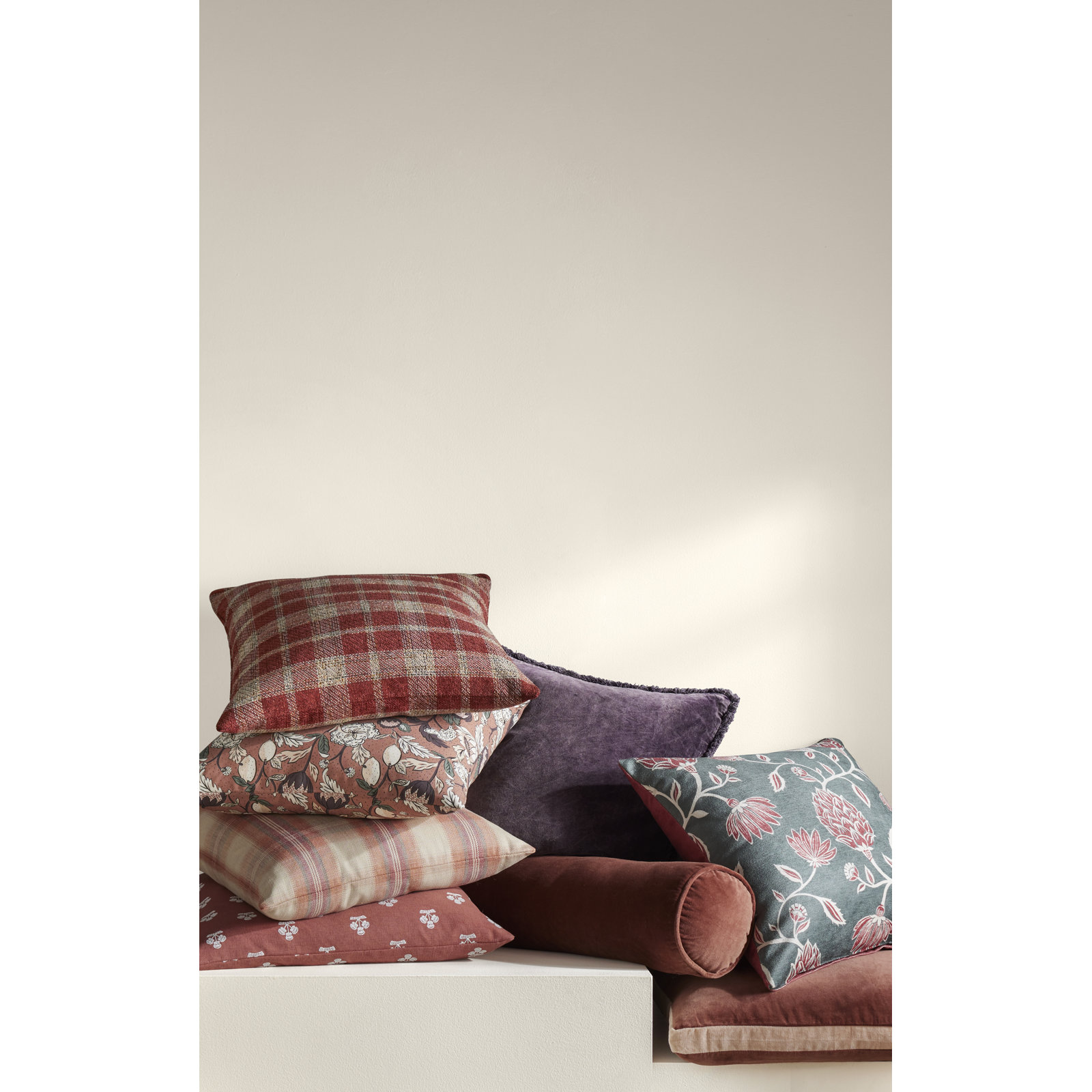 Arkins Cotton Pillow Cover, 20, Dottie Floral Weathered Rose OGA, Cover