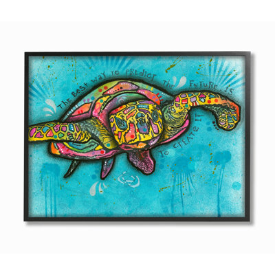" Predict And Create Surreal Rainbow Paint Splatter Turtle " by Dean Russo