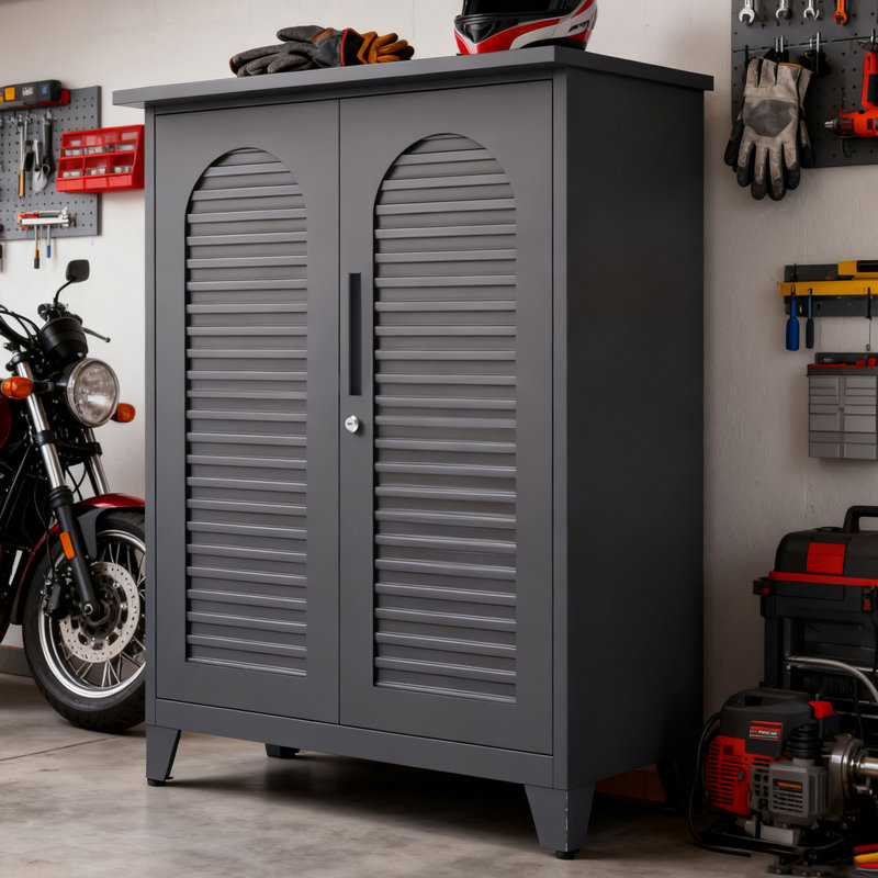36.5" W Garage Storage Cabinet And Lockable Doors