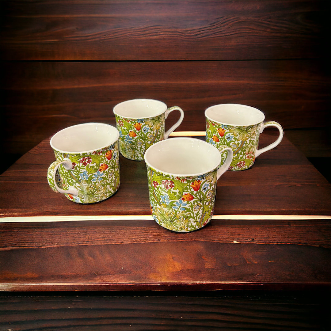 William Morris Golden Lily Gift Set of 4 Boxed Coffee Arisztid Mugs