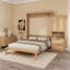 Lit escamotable en bois massif avec tablette de rangement en rotin-1878280205-1878280206