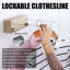 Corde à linge rétractable de 66 lb, capacité de charge rétractable double en acier inoxydable de 13,78 pi, corde à linge à séchage lent pour l'intérieur, l'extérieur, le véhicule récréatif, le balcon, la salle de bain et la cour-1790443290
