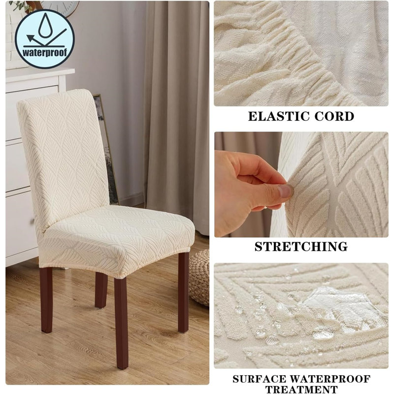 T-Cushion Dining Chair Slipcover, Beige
