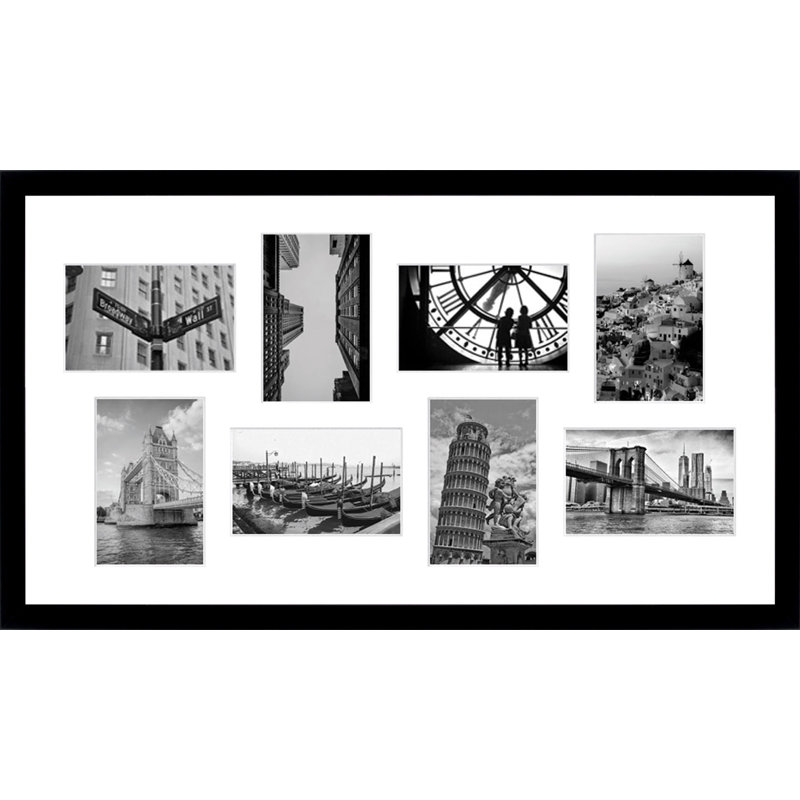 Aarre Wood Picture Frame with Mat, Black