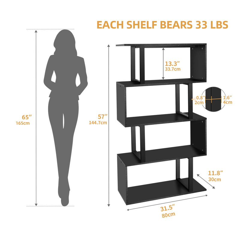 Anandita 10cm W Geometric Bookcase