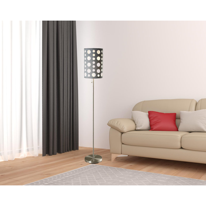 Anaaya 66'' Steel Novelty Floor Lamp, Gray/White