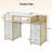 Modern Nail Desk with Drawers and Metal Frame