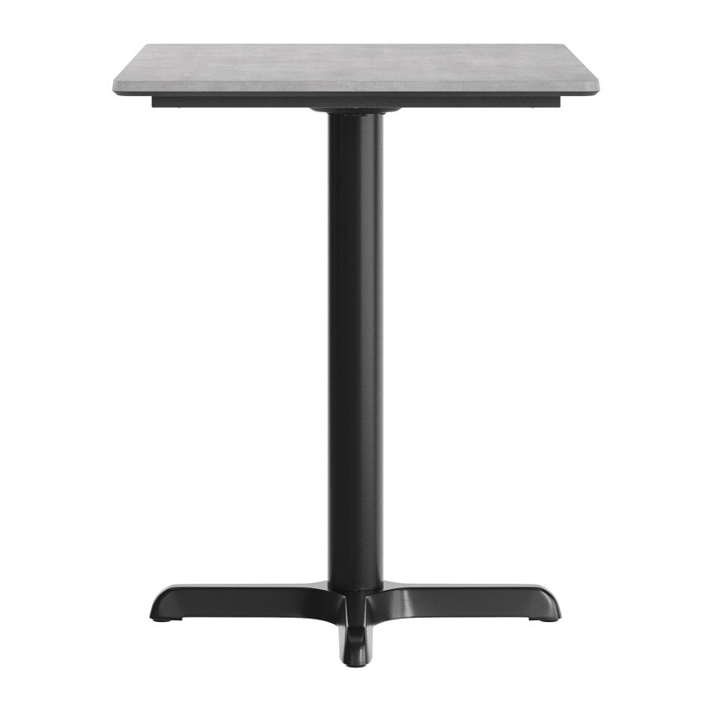 Plateau de table commercial à surface lisse avec base entrecroisée à hauteur de table, H 29,5 po x L 29,75 po x l 23,75 po