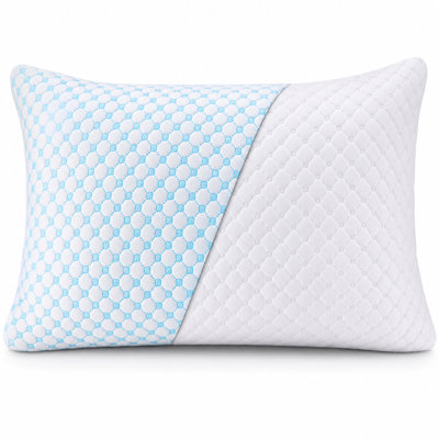 Queen Cooling Gel Shredded Memory Foam Pillow, Adjustable, Dual-Sided Cooling & Bamboo Cover, Breathable, Hypoallergenic, OEKO-TEX Certified by Hygea Natural