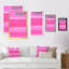 Bandes abstraites roses - peinture sur toile-470077842-470077845