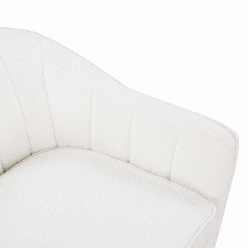 Fauteuil d'appoint de style moderne Mid-Century, Blanc