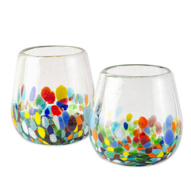 Double-Wall Stemless Glass - Confetti Paper - Slant Collections